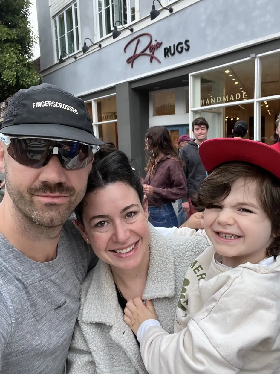 Family selfie at the Dipsea gathering in Mill Valley